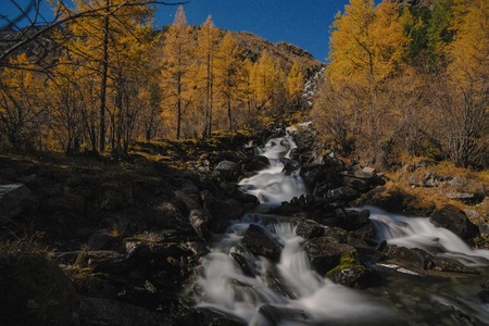 Akkem Valley in Altai Mountains Natural Parkの写真素材