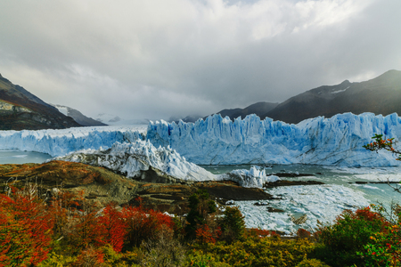 Glacier Perito Moreno in the park Los Glaciares. Autumn in Patagonia, the Argentine sideの写真素材