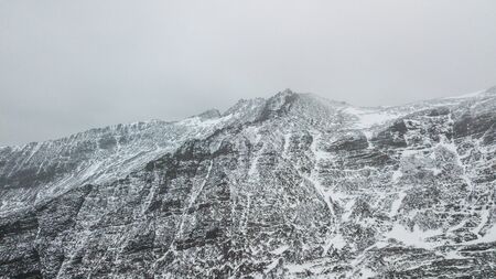 Aerial view of the mountains and the Martial Glacier. Ushuaia Argentinaの写真素材