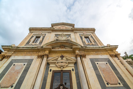 Magnificent Architectural Detail of a Historic Building in Pisa, Italyの写真素材