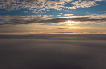 Breathtaking Panorama at Sunsetの写真素材