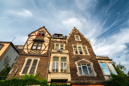 Charming Historic Buildings Near Castle Cochem, Germanyの写真素材