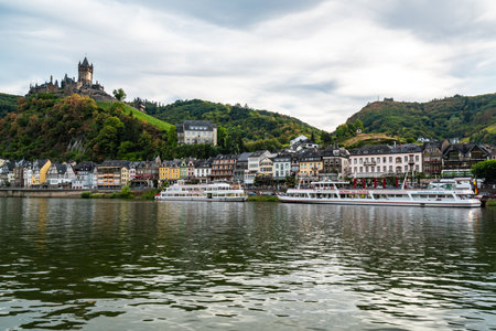 Scenic View of Castle Cochem and River Moselle in Summer