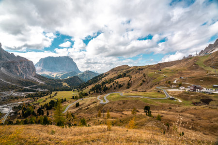 Stunning Mountain Landscape in the Italian Alpsの写真素材