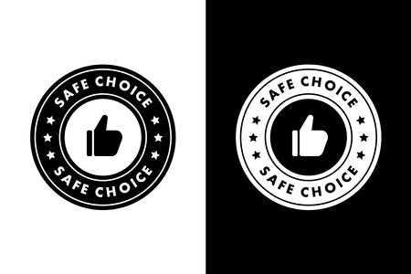 Safe choice icon. Vector label or stickerのイラスト素材