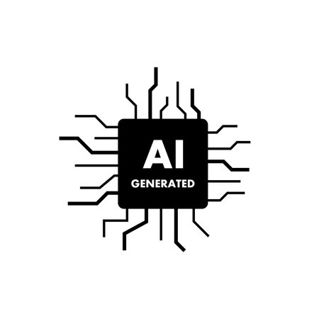 AI generator or processor. Artificial intelligence concept. AI electrical board. Artificial intelligence generative process.のイラスト素材