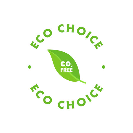 Eco choice icon. vector sticker or label. Friendly ecologyのイラスト素材
