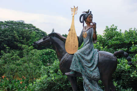 Wang Zhaojun sculptureの写真素材