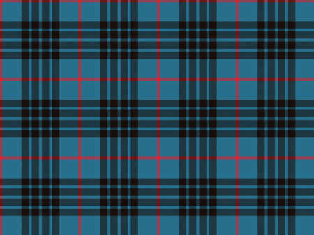 seamless blue tartan vector check patternのイラスト素材