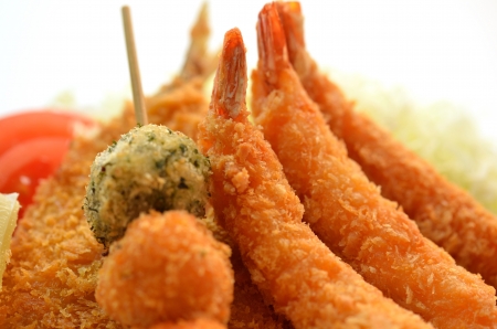fried shrimpの写真素材