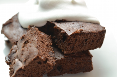 brownie and creamの写真素材