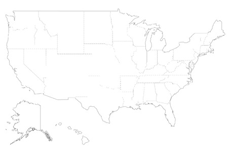 Map of Americaのイラスト素材