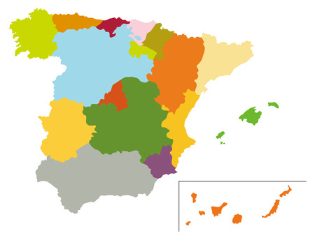 Simple map of Spainのイラスト素材