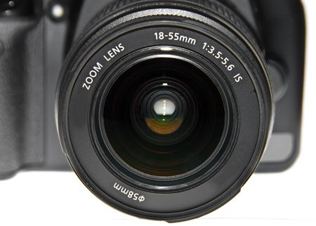 Dslr camera lens close up view