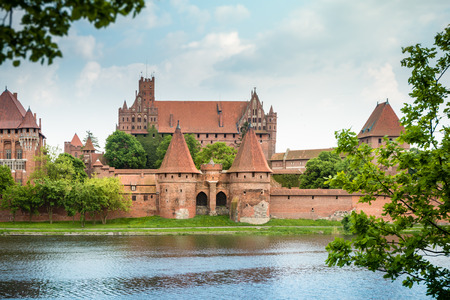 Teutonic Castle in Malbork (Marienburg) in Pomerania, Poland, Europe.のeditorial素材