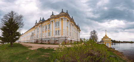 Monastery on island of lake Seliger, Russia. Stolobny Island is an island on Lake Seliger in the Tver Oblast.の写真素材