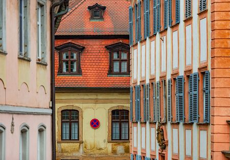 Old city in Germany. Travel in Europe. Beautiful street architectureの写真素材