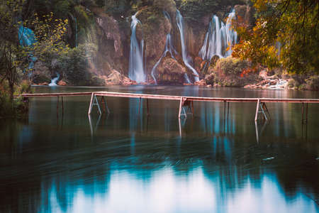 Kravice Waterfalls, Bosnia and Herzegovina, Europe. Summer travel.の写真素材