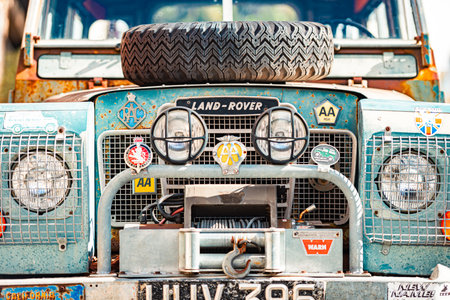 San Francisco, United States of America - October 30, 2016: Old Land Rover in the street....