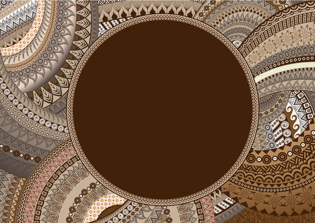 Graphic ornamental background. Grey, sepia, black and whiteのイラスト素材