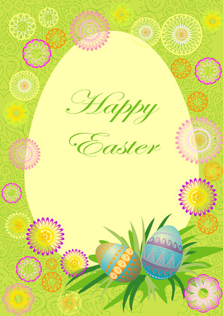 Happy Easter cardのイラスト素材