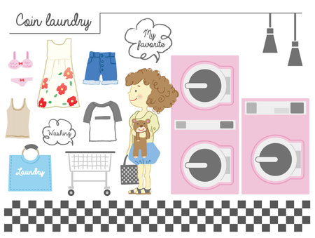 Image illustration of laundromatのイラスト素材