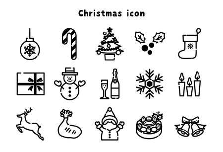 Christmas Design Icon Setのイラスト素材