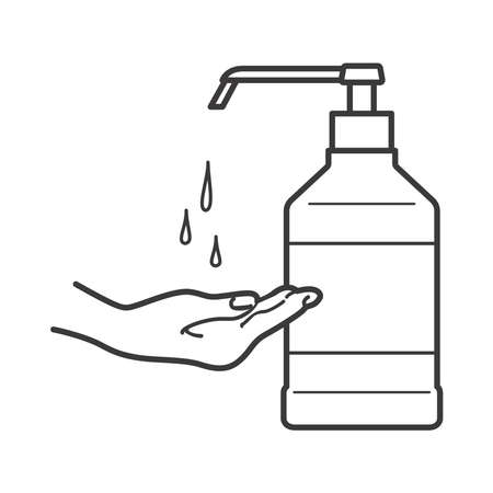 Hand sanitizer icon illustrationのイラスト素材