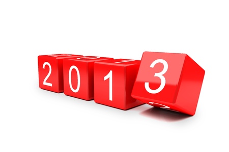 New year 2012-2013 changingの写真素材