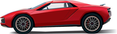 red sports carのイラスト素材