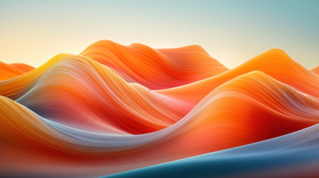 Blended waves of orange and yellow forming a soft, glowing gradient with rich texture, perfect for digital backgrounds.の素材