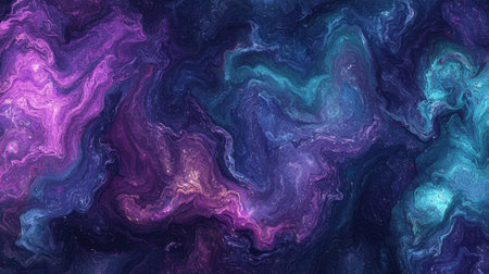 A dark and elegant gradient featuring deep purple and blue tones with a soft noise texture effect.の素材