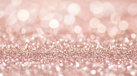 A sparkling pink glitter background with delicate glowing particles, evoking a warm and elegant holiday mood.の素材