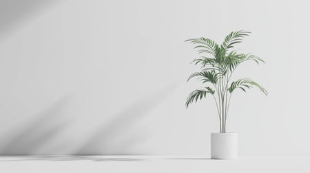 A plain white room with no furniture, creating a stark, minimalistic emptiness.の素材