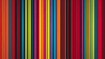 A background with bold, colorful stripes in various shades.の素材