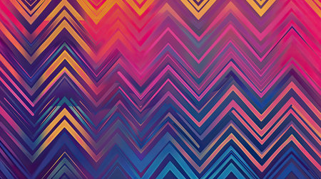 A colorful background featuring a pattern of zigzag lines in various hues.の素材
