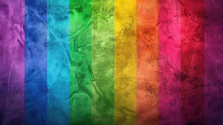 A sophisticated background with subtle rainbow tones and a spacious text area, suitable for formal LGBT pride messages.の素材