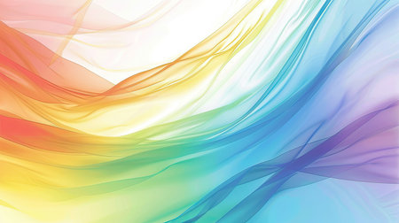 An elegant LGBT pride background featuring soft rainbow colors and ample space for text, ideal for corporate communications.の素材