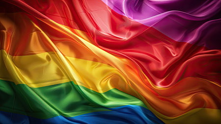 An elegant LGBT pride background with subtle rainbow tones and a spacious text area, ideal for corporate messages.の素材