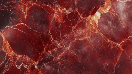 Elegant red marble texture with natural patterns, ideal for high-end design backgrounds.の素材