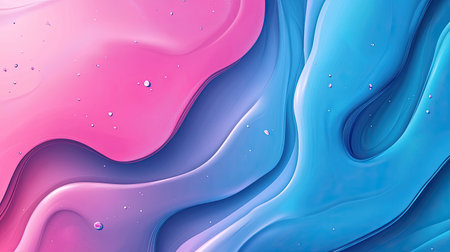 This image features a fluid abstract background showcasing soft pink and blue waves with textured patterns, perfect for creative and artistic design projects.の素材