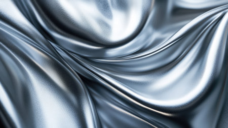 Smooth and elegant silver liquid design, creating a modern and sophisticated backdrop for high-end product advertising.の素材