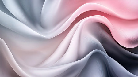 Unobtrusive banner background with soft swirl waves in light slate gray, dark slate gray, and pink, offering a modern and elegant visual experience.の素材
