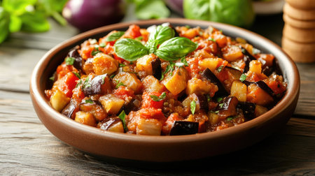 Pear orchard full of pears. and dropped on the floor In the background are mountains with the sun shining.の素材