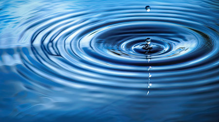 Rippling blue water background, creating a peaceful and refreshing visual for any useの素材