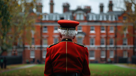 Royal Hospital Chelsea in London, an old soldiers' retirement and nursing home for 300 British Army veteransの素材