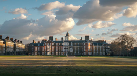 The Royal Hospital Chelsea, an iconic retirement home in London for veterans of the British Army.の素材