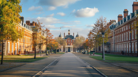 Royal Hospital Chelsea, known for its dedication to housing and caring for British Army veteransの素材