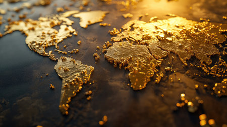 Key resources like gold, cobalt, and lithium in a geopolitical context, highlighting global dependency and strategicの素材