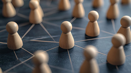 Dynamic human resources network being shaped by leaders, highlighting the role of strategic leadership in HRの素材